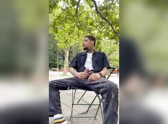 Jerking off in the park