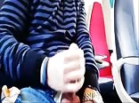 Jerking off in the train