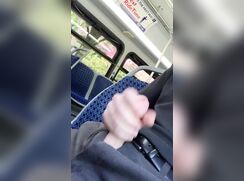 Jerking off on a Moving Empty (?) Bus 321