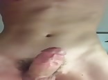 Jerking off on my knees and shooting my load far gay teen porn