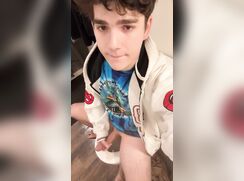 Jerking off on the toilet