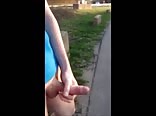 Jerking off outside