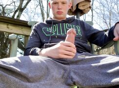 Jimmy records backyard gay porn outside