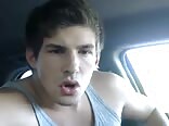 Jock Jerks Off In His Car Gay Porn