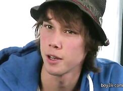 Justin Lebeau, Jerks And Cums All Over Himself  -  Gay Twink Porn