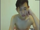 Korean cam wanker - cums on belly