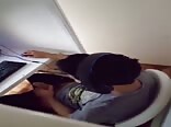 Lad jerks off during Lab Boys Porn