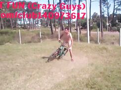 Lads love being outdoors and naked