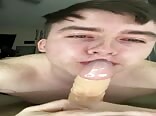 Landyn sucks cock