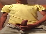 Latino boy shows off cock and bush and jo with family home boys porn