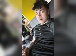 Latino splashes his mouth