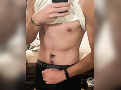 Latino teen jerks off and cums with friends stolen underwear