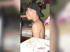 Latino Twink Gives His Uncut Friend a BJ At Sleepover porn