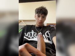 Latino Twink Shows Off His Hard Dick