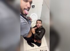 Latinos blow each other in bathroom boys porn