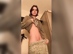 Long Dark Hair Hung Uncut Ass Ply wanks and cums for us. - AI Enhanced