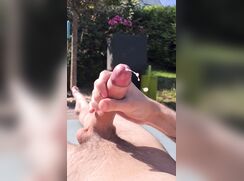 Lots of Cum Jerking Off Outside 305