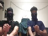 masked friends fuck together