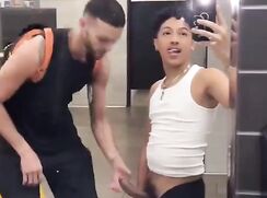 Me and my buddy in Public toilet