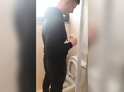 Meaty pisser returns to toilet
