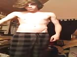 Messy hair cutie with huge dick and balls