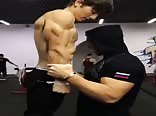 Muscle jock shows off