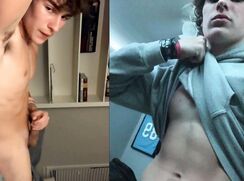 Muscular boy shows off again exposed
