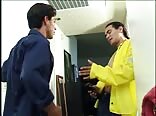 Muscular dude giving blowy in the toilets boys porn