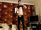Naked 18-yo tall big dick