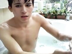 Naked in the bath for eveyone to enjoy