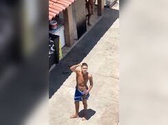 Naked latin pool party