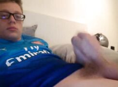 Nerdy Paul on his bed