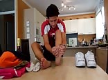 Nike socks and barefoot