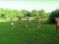 Nudist footballers