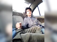 on the back seat with Daddy