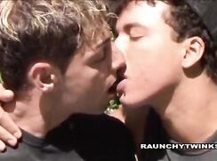 outdoor twink threesome