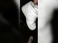Peeing in trainers