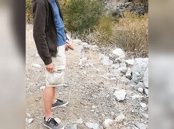 Peeing while a train passes by porn public