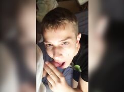 Perfect absolutely adorable 18 yo Antoine jerks and sucks his next door neighbor