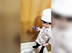 Pervy Young Wank at Work Spy
