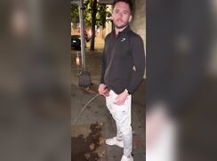 Pissing boy offers a taste