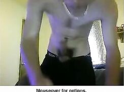 Poor quality uncut necklace webcam boy wanks and cums