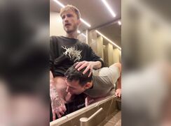 Public bathroom sucking