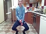 Quick Jerk And Cum In The Kitchen Gay Porn