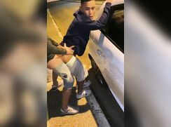 Quick nightly street fuck