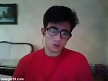 Red shirt twink jacks his cock after a long day boys porn