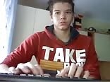 red sweatshirt