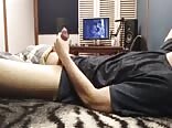 Rentboy- Hung boys porn strokes and cums on bed
