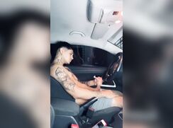 Sabian: Bulge boy wanks in the car twink porn