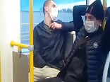Scally Hands in Trackies - public wanking on tram
